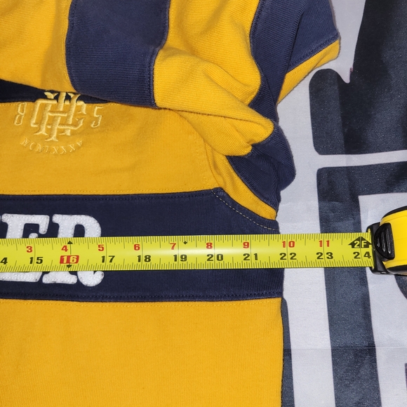 Two Premium Tommy Hilfiger Rugby Polo Stripe Large Longsleeve Y2K Shirts - Picture 4 of 8